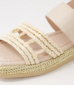 Shima Nougat Synthetic Raffia Leather Espadrilles