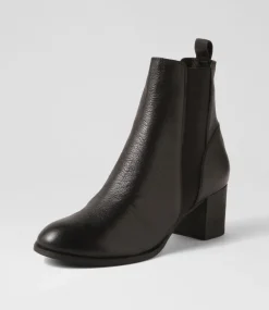 Shoko Black Leather Chelsea Boots