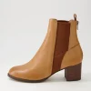 Shoko New Tan Choc Leather Chelsea Boots