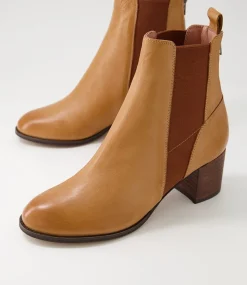 Shoko New Tan Choc Leather Chelsea Boots