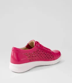Shovo Xf Fuchsia Wrinkle Patent Sneakers