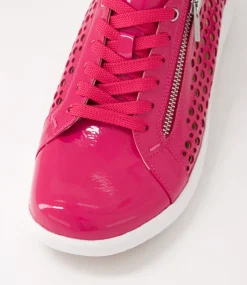 Shovo Xf Fuchsia Wrinkle Patent Sneakers