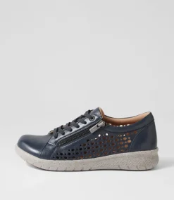 Shovo Xf Navy Misty Leather Sneakers