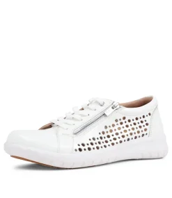 Shovo Xf White Wrinkle Patent Sneakers