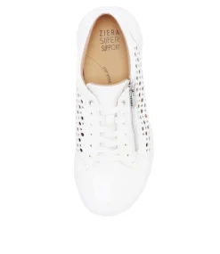 Shovo Xf White Wrinkle Patent Sneakers