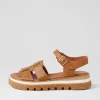 Simm Toffee Leather Sandals