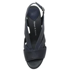 Simmie Navy Leather Sandals