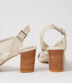 Simmie Vanilla Leather Sandals