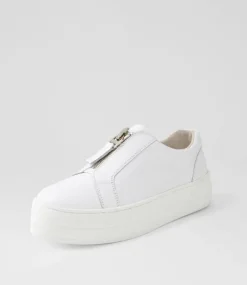 Sippu White Leather Sneakers