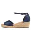 Skip Navy Speckle Leather Sandals