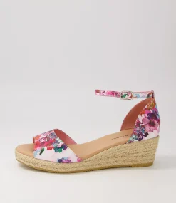 Skip Poppy Natural Rope Leather Espadrilles