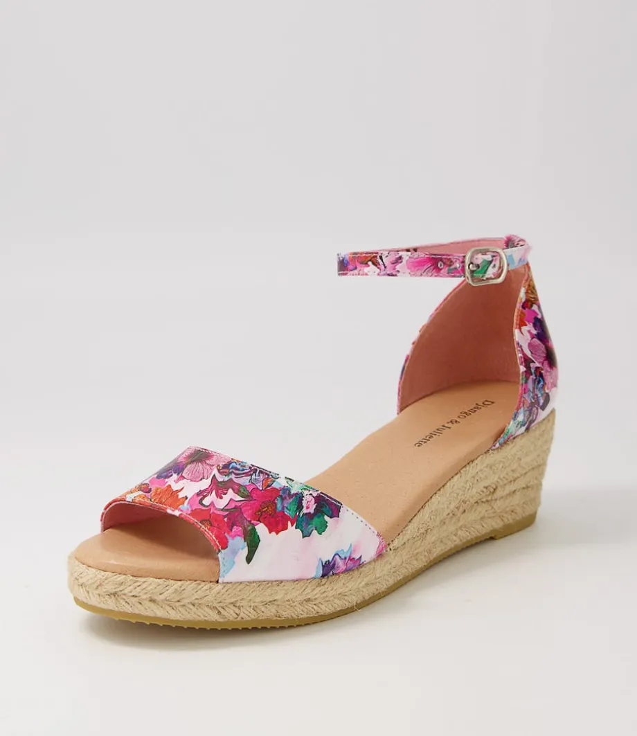 Skip Poppy Natural Rope Leather Espadrilles