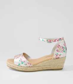 Skip Silver Fuchsia Leather Espadrilles