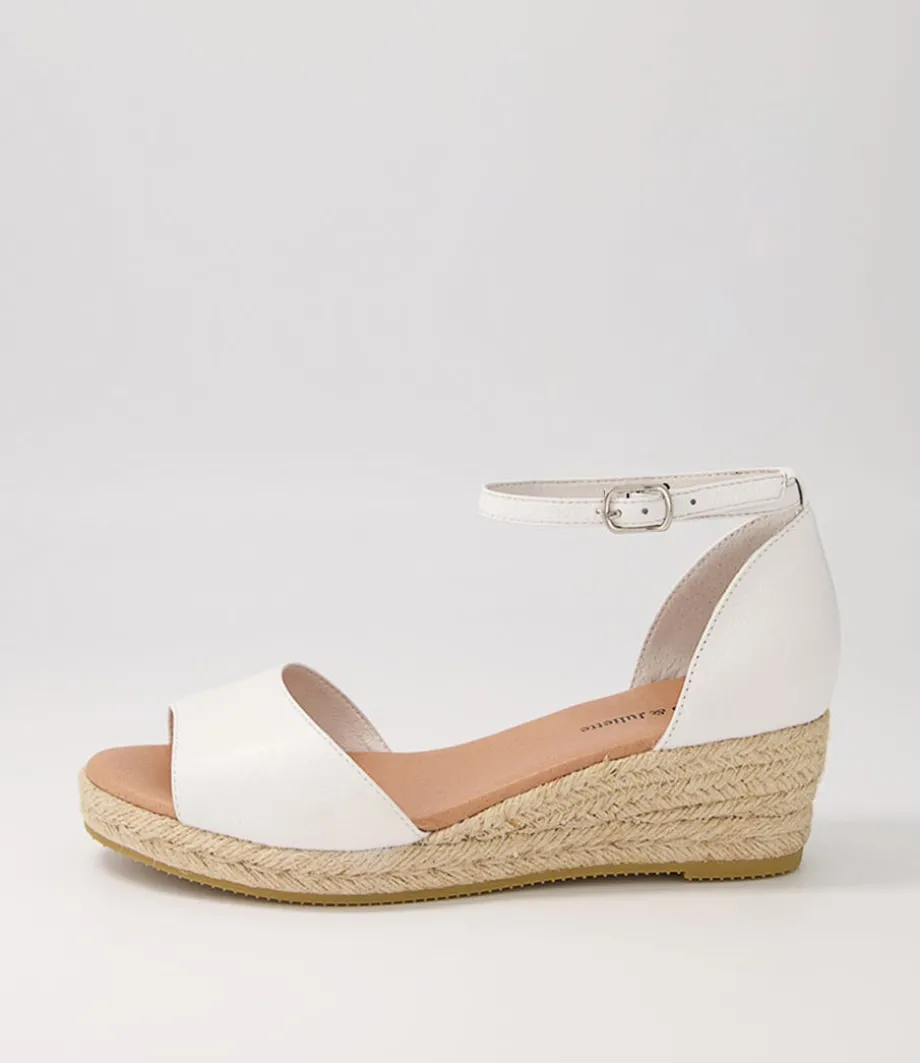 Skip White Natural Rope Leather Sandals