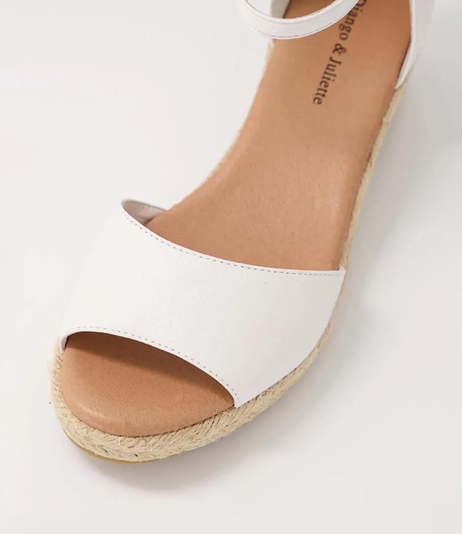 Skip White Natural Rope Leather Sandals