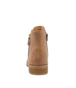 Skylars Xf Latte Leather Ankle Boots