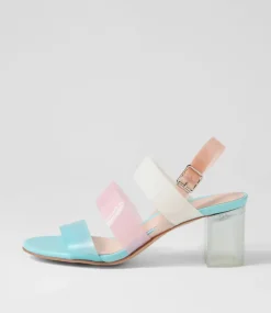 Skytles Blue Multi Vinylite Sandals