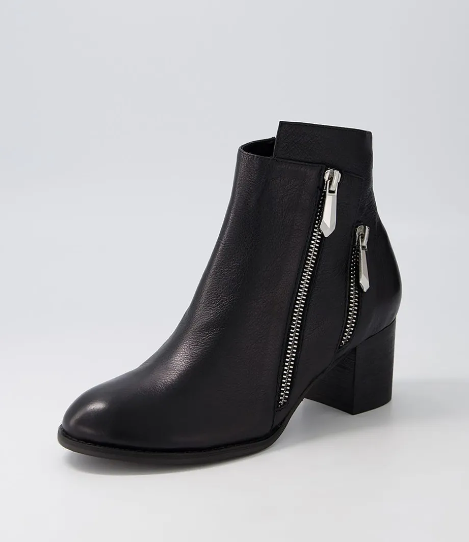 Slaine Black Leather Chelsea Boots