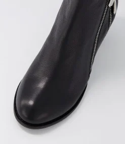 Slaine Black Leather Chelsea Boots
