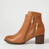 Slaine New Tan Choc Leather Chelsea Boots