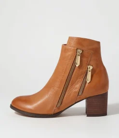 Slaine New Tan Choc Leather Chelsea Boots