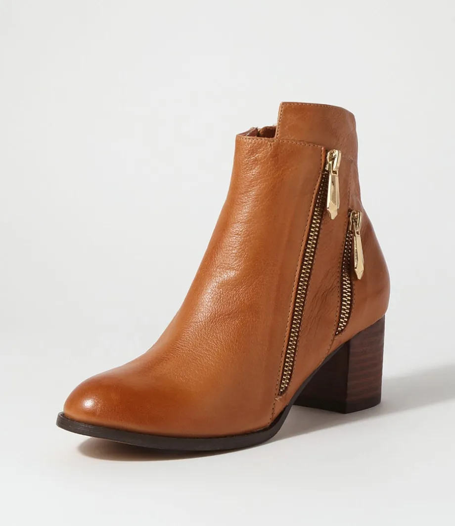 Slaine New Tan Choc Leather Chelsea Boots