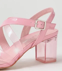 Slava Pink Heel Multi Sandals