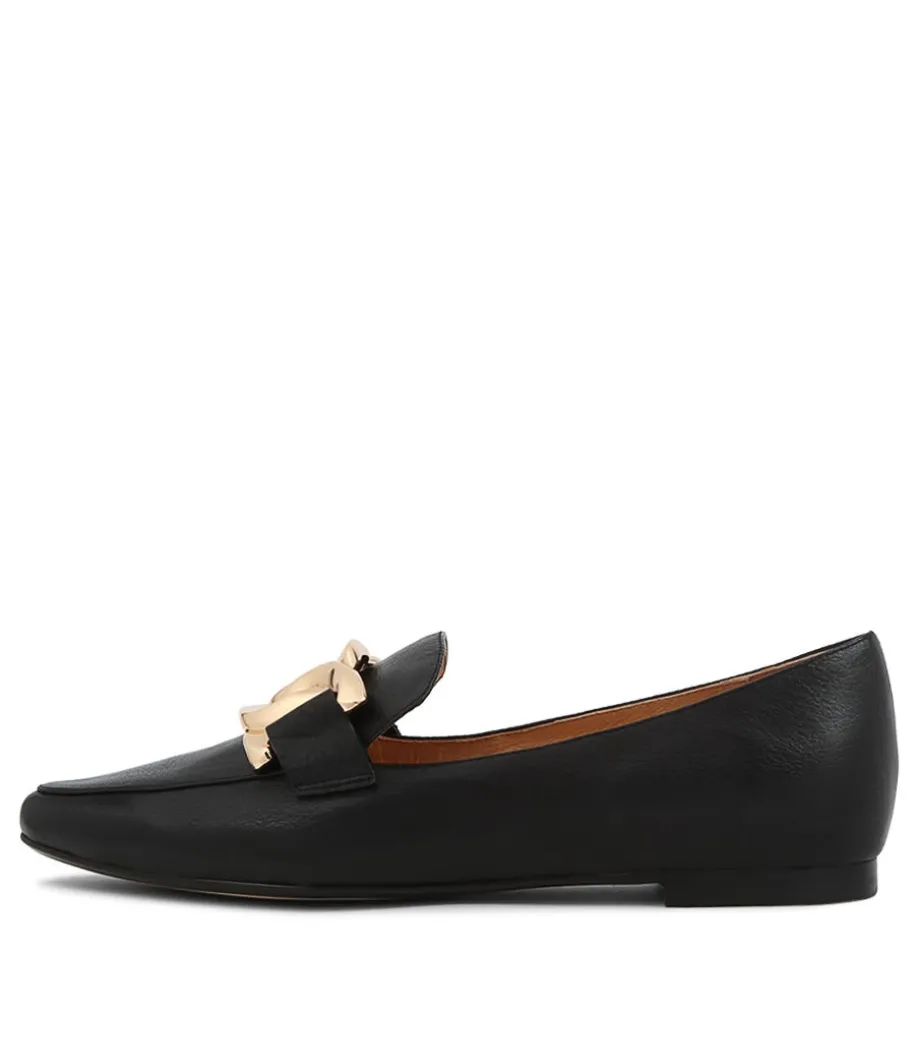Socoro Black Leather Loafers