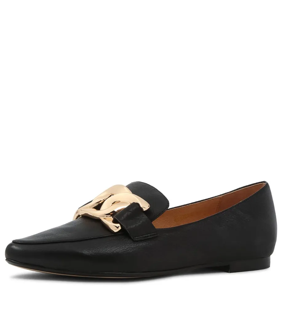 Socoro Black Leather Loafers