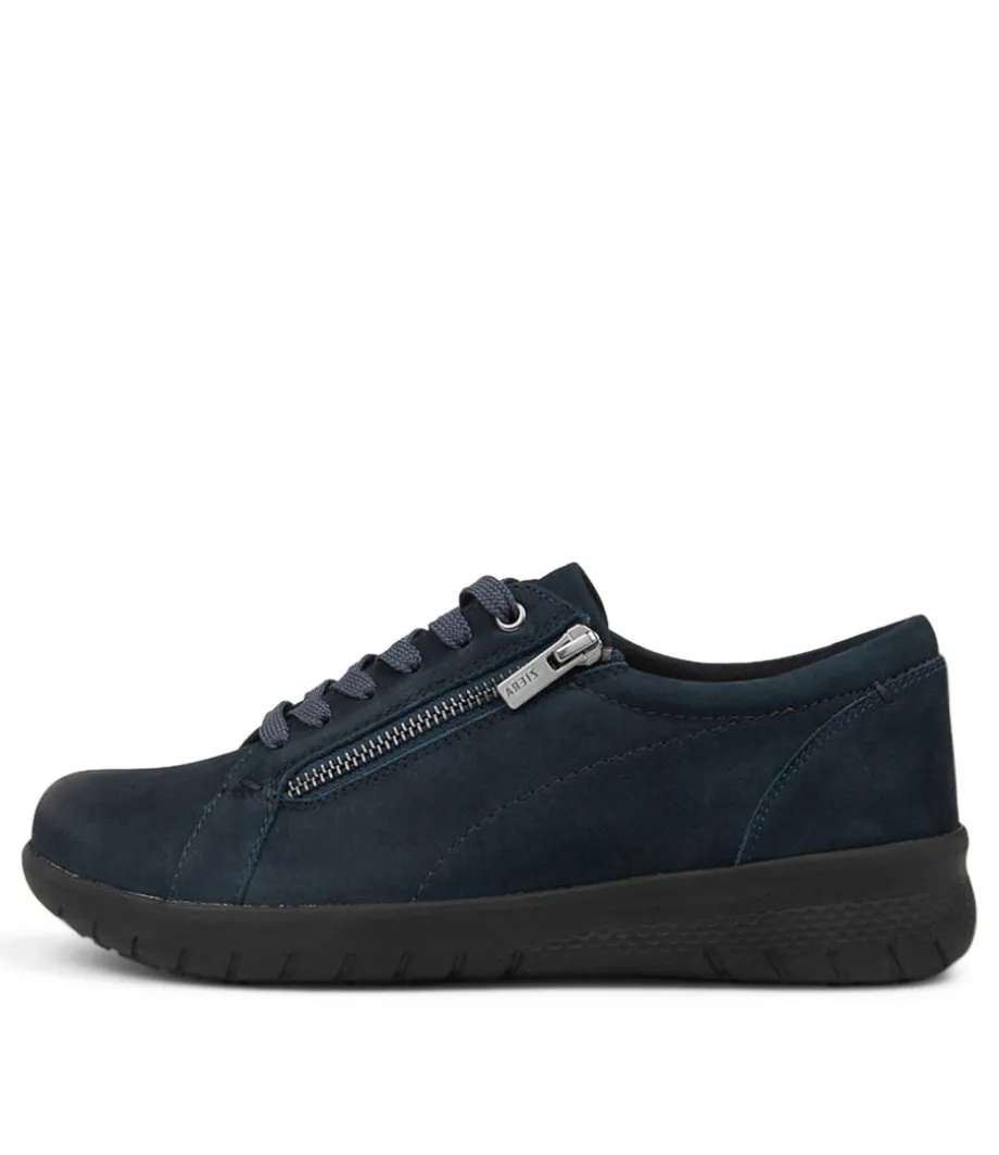 Solar Xf Navy Leather Sneakers Bs