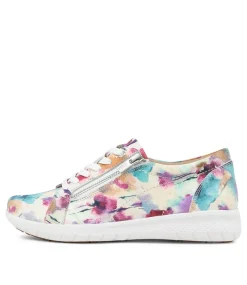 Solar Xf Pansy Floral Leather Sneakers