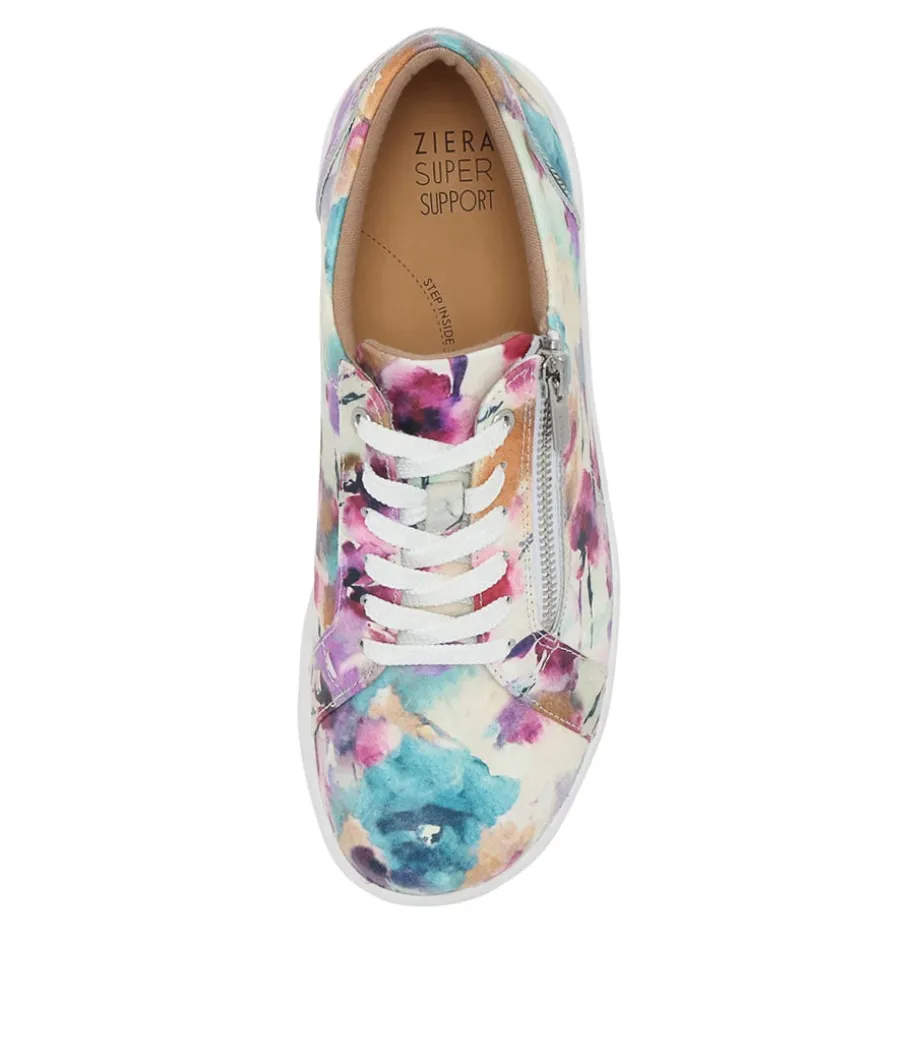 Solar Xf Pansy Floral Leather Sneakers
