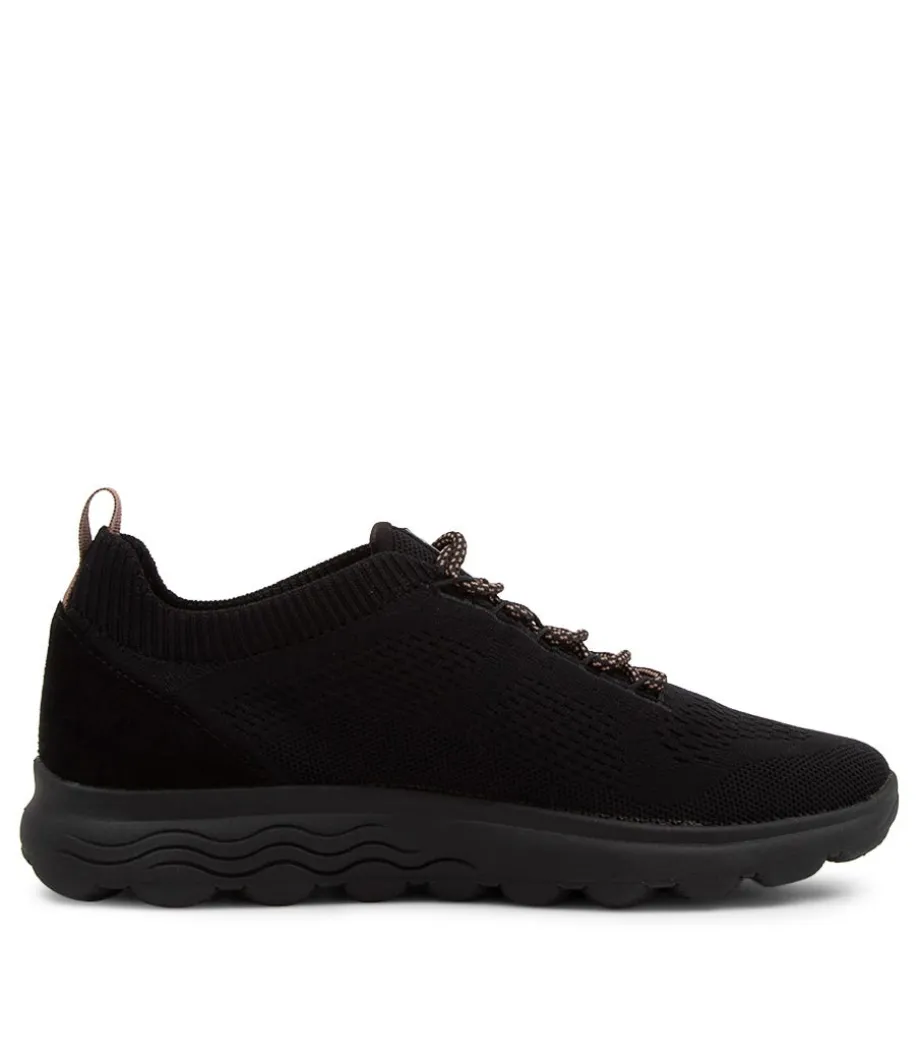 Spherica Black Fabric Sneakers