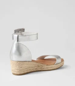 Sprout Silver Buckle Leather Sandals