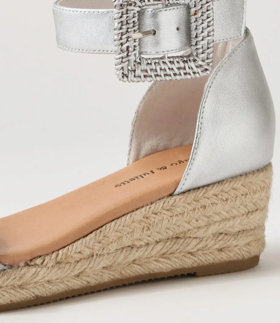Sprout Silver Buckle Leather Sandals