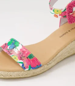 Sprout White Flowermania Leather Espadrilles