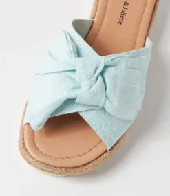 Stannis Pale Blue Fabric Espadrilles