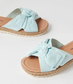 Stannis Pale Blue Fabric Espadrilles