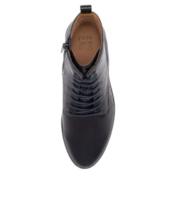 Steveny Xf Navy Leather Ankle Boots