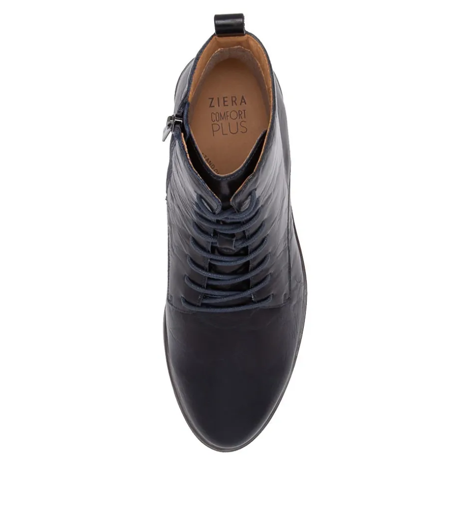 Steveny Xf Navy Leather Ankle Boots