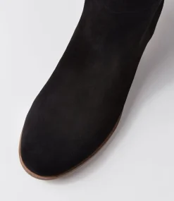 Strath Black Suede Knee High Boots