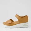 Sunnieys Xw Dark Tan White Leather Sandals