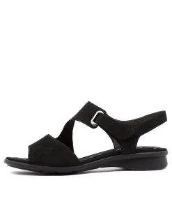 Suraya Schwarz Nubuck Leather