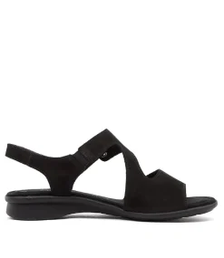 Suraya Schwarz Nubuck Leather