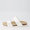 Sylt 04 White Leather Slides