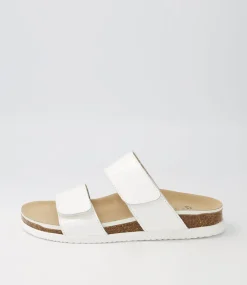 Sylt 04 White Leather Slides