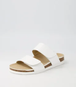 Sylt 04 White Leather Slides