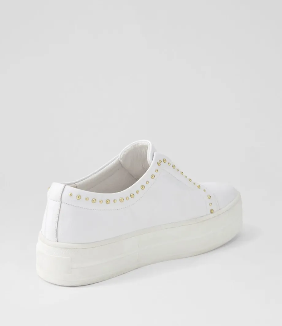 Synty White Leather Sneakers