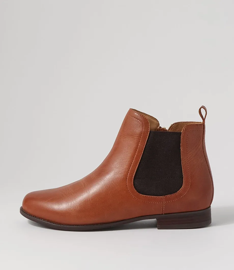 Talia Xf Cognac Choc Leather Chelsea Boots
