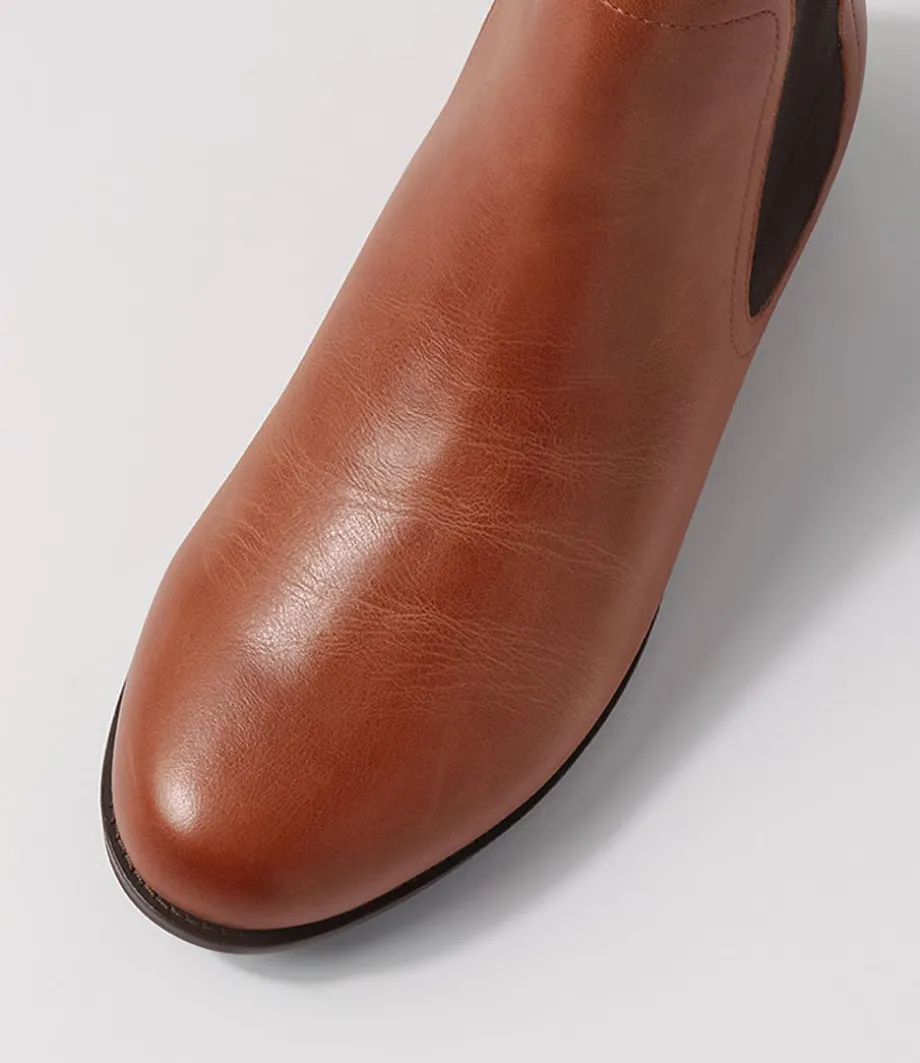 Talia Xf Cognac Choc Leather Chelsea Boots